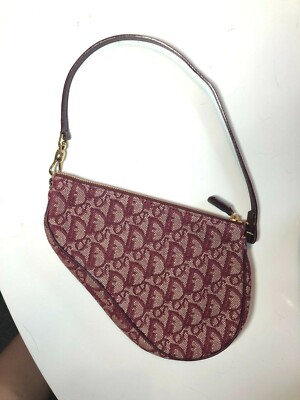 Christian Dior Trotter Vintage Saddle Bag Red Excellent Condition