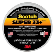 3M Scotch Super 33+ Vinyl Electrical Tape, .75-Inch x 66-Foot, Pack of 10 Rol...