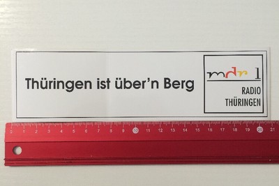 Sticker/Decal: MDR 1 Radio Thuringia-Thuringia ist Über'n Berg (180416163)