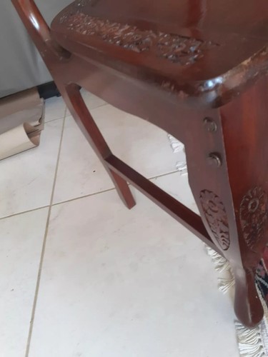 NEWLY FRENCH POLISHED 4 Rosewood Brass Inlaid dining chairs at £49 each-FREEdlvy - Picture 5 of 19