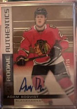 2019-2020 Sp Rookie Authentics Adam Boqvist Auto 19/25 Chicago Blackhawks