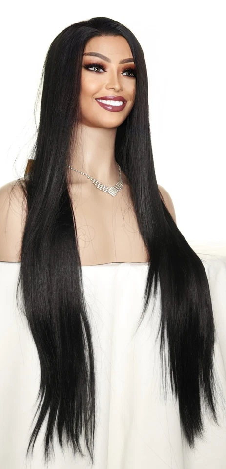 ДЛИННЫЙ ПРЯМОЙ ТЕПЛА БЕЗОПАСНЫЙ КРУЖЕВНОЙ ПЕРЕДНИЙ ПАРИК ЦВЕТ 1 ЧЕРНЫЙ СЕКСУАЛЬНЫЙ ШИКАРНЫЙ НАМ ПРОДАТЬ 155 - Изображение 3 из 4