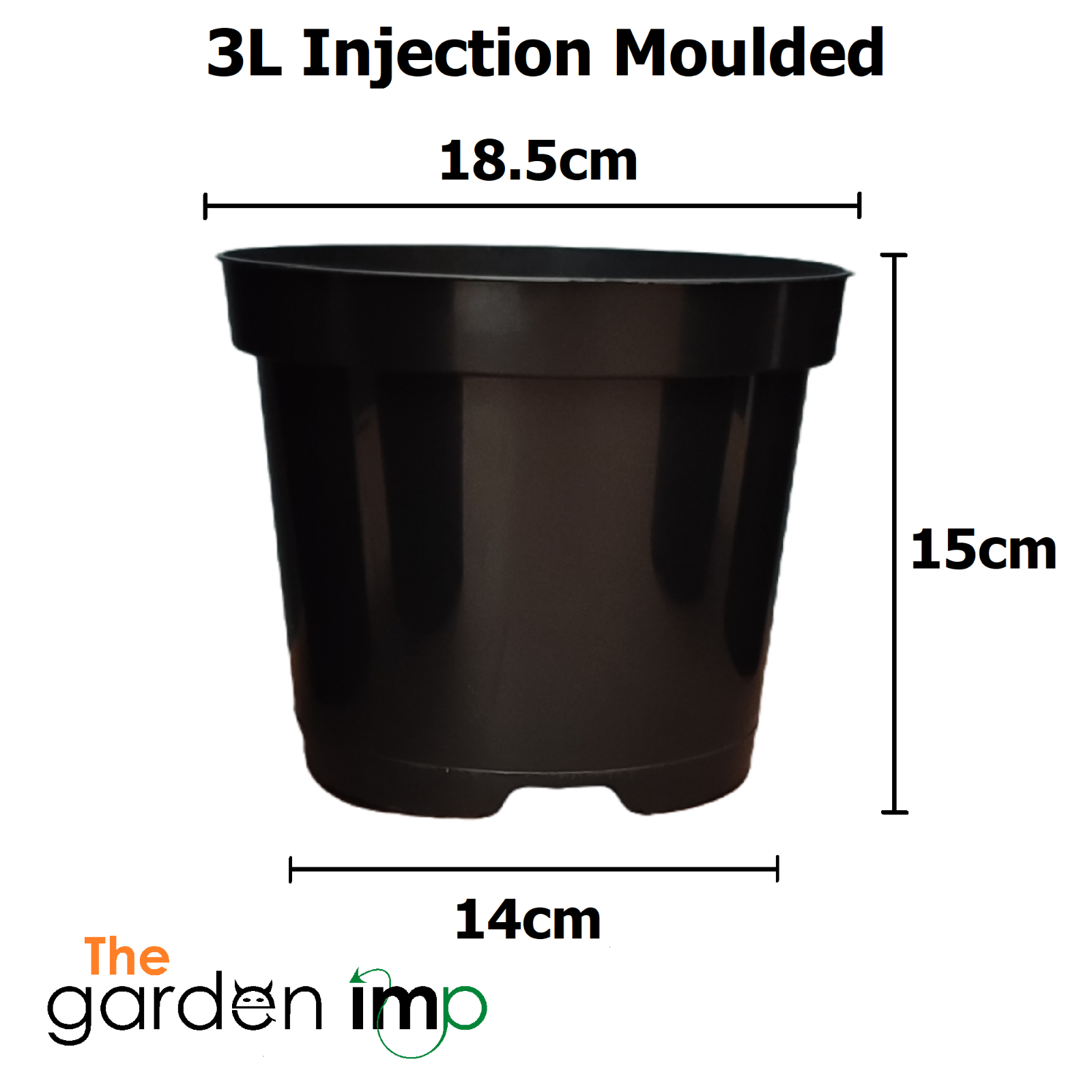 3L Litre Black Plastic Plant Pots Strong Commercial Professional Round Grow Pot eBay