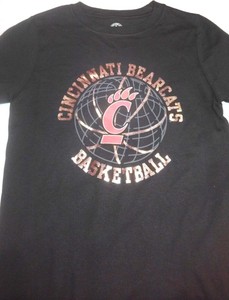 New Ncaa Cincinnati Bearcats Basketball Logo Blk Shirt Boy S Sz M 8 10 8 10 Ebay