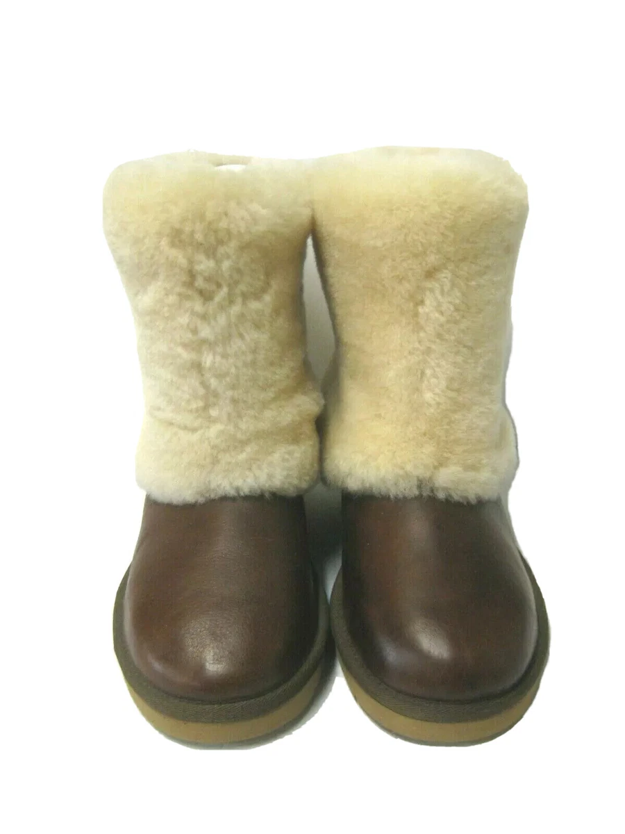 UGG PATTEN LEATHER WOMEN BOOTS CHESTNUT US 9 UK 7.5 EU 40
