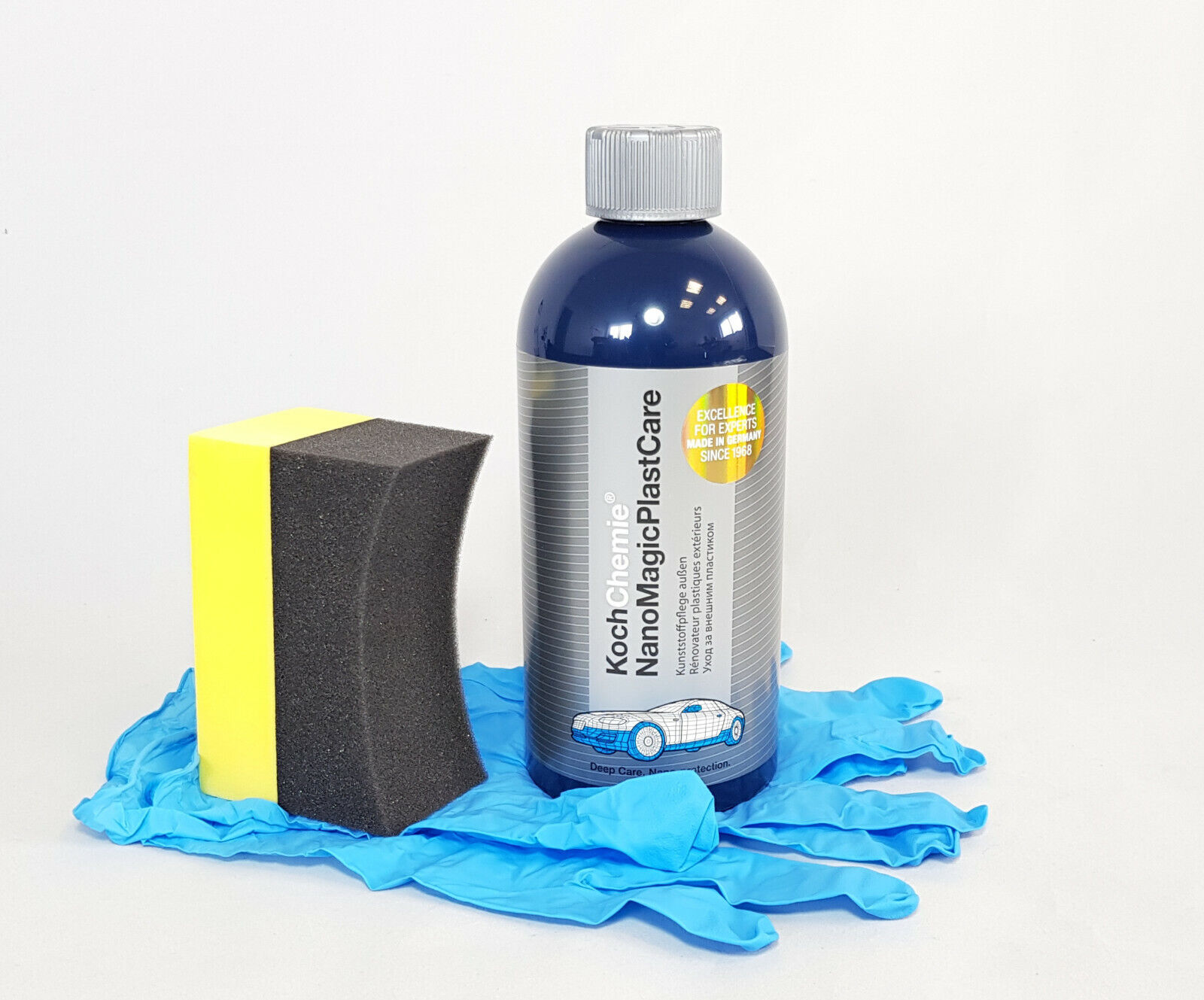 Koch Chemie Nano Magic Plast Care Kunststoffpflege Schwamm, Nitril-Handschuhe