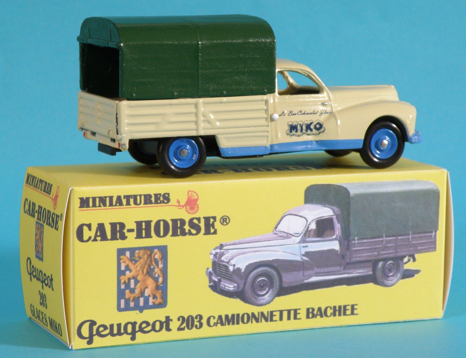 Miniature Car-Horse Salza Peugeot 203 Pick-up ORTF Tour De France – Style Dinky