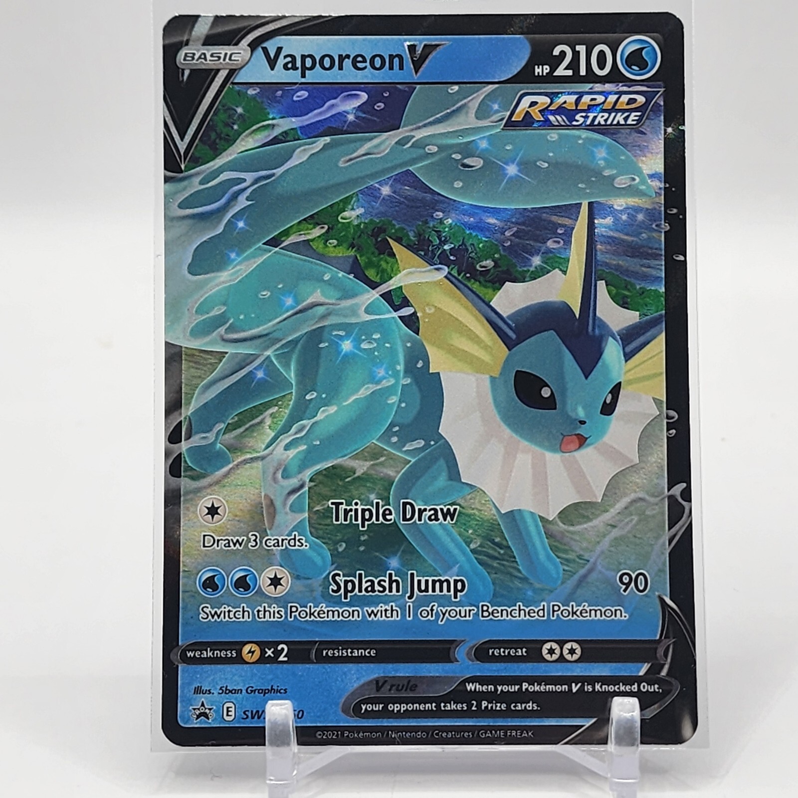 Vaporeon V - SWSH150 - Black Star Promo - Pokemon Card - NM/M