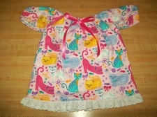 COLORFUL PINK KITTY CAT NITEY NIGHTGOWN for 16" 18" CPK Cabbage Patch kids
