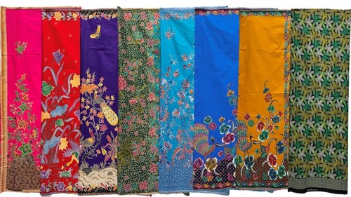 Women's Thai Cotton Batik Tube Sarong Flora Pattern Ready to Wear 43'' X 2 m. - Picture 2 of 18