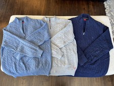 mens Large Izod cable knit sweater