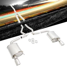 Megan Straight-thru CBS Exhaust System Muffler Tip For 15-20 Mustang L4 2.3L