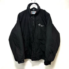 Vintage Turning Point Black Bomber Jacket XL Retro Y2K Streetwear 90s Grunge Men