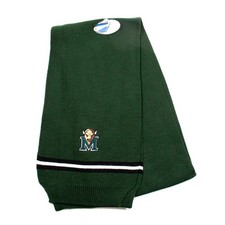 New Marshall University Winter Knit Scarf Green Patch Marco Bison West Virginia