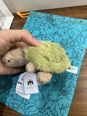 Jellycat Timmy Turtle Bag Charm   Cute Soft Plush Keychain Toy Accessory   NWT