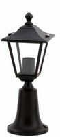 Rustikale Wegeleuchte Schwarz 37Cm IP44 E27 Aluminium Sockelleuchte Lampe AußEn