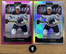 Lot Of 2 Tyson Barrie 2021-22 O-Pee-Chee Platinum - 1 Rainbow & 1 Matte Pink #62