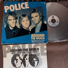THE POLICE Around The World JAPAN Laser Disc LD K78L-5015 JPN INSERT 1986 issue