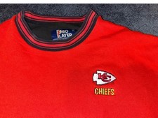 Rare Vtg Kansas City Chiefs Sweatshirt L NFL ProPlayer Reversible Thermal 90s KC