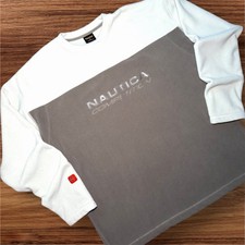 Vintage 90s Nautica Competition Fleece Mens XL Long Sleeve Pullover Sweatshirt