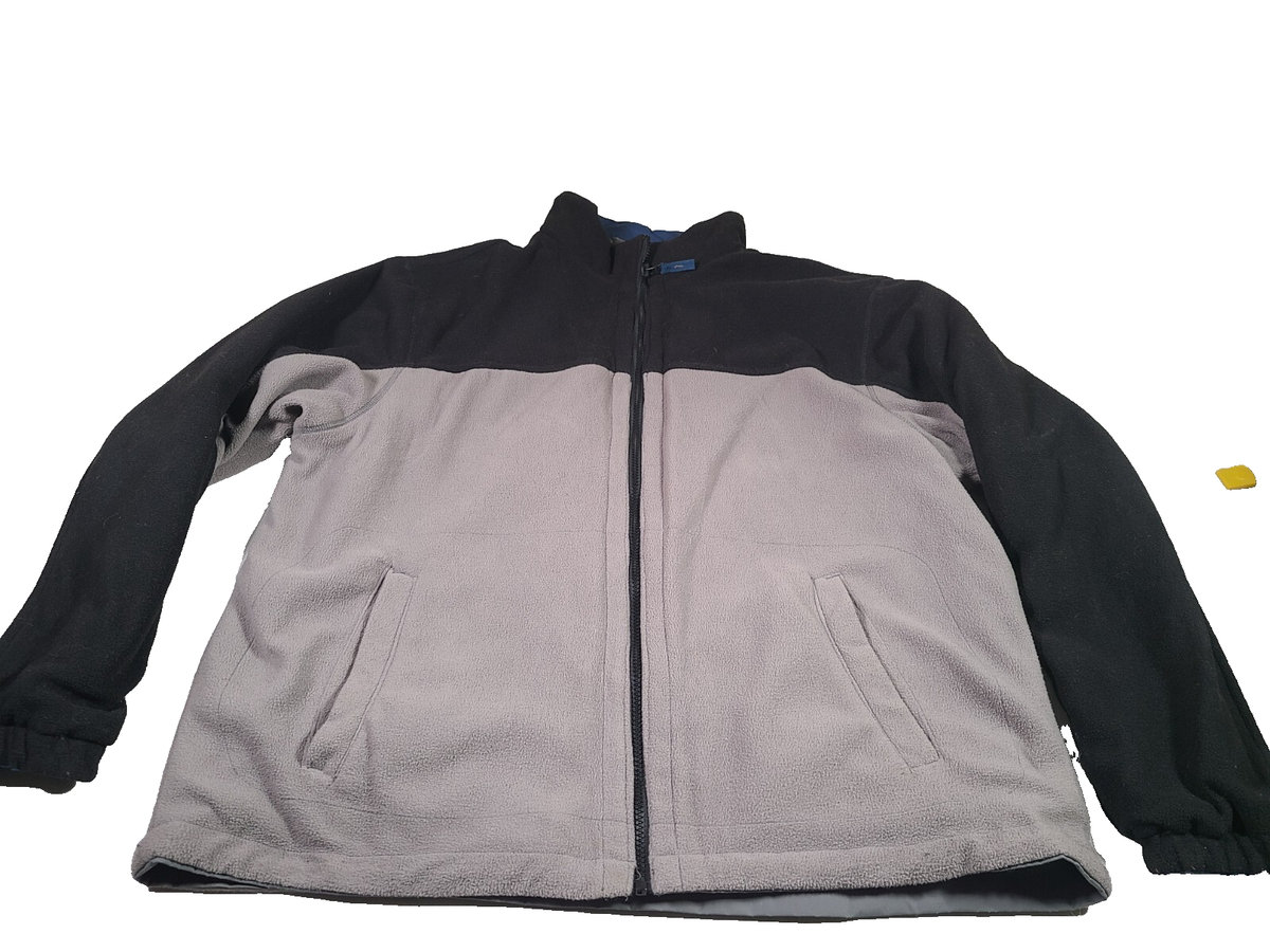 St Louis Rams Jacket Mens XL Gray Blue Reversible Full Zip Lined