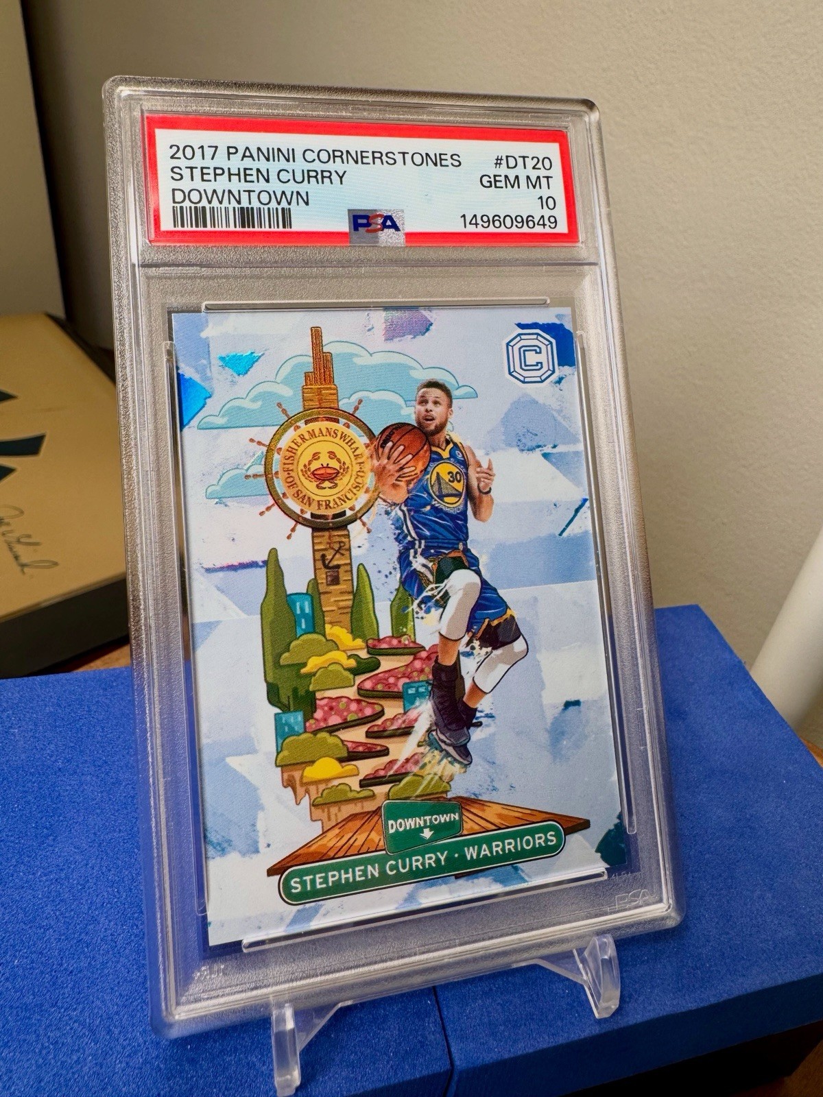 PSA 10! 2017-18 Panini Cornerstones Stephen Steph Curry Downtown Case Hit SSP
