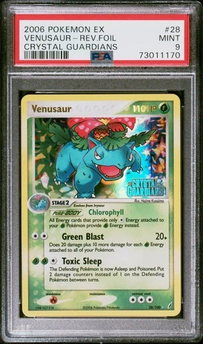 PSA 9 Venusaur Reverse Holo #28 2006 Pokemon Ex Crystal Guardians 73011170