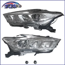 S|SL|SV LED DRL Chrome Clear Corner Headlights W/O bulbs For 16-18 Nissan Maxima