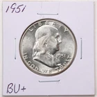 1951 50C Franklin Half Dollar in BU+ Condition #RK189