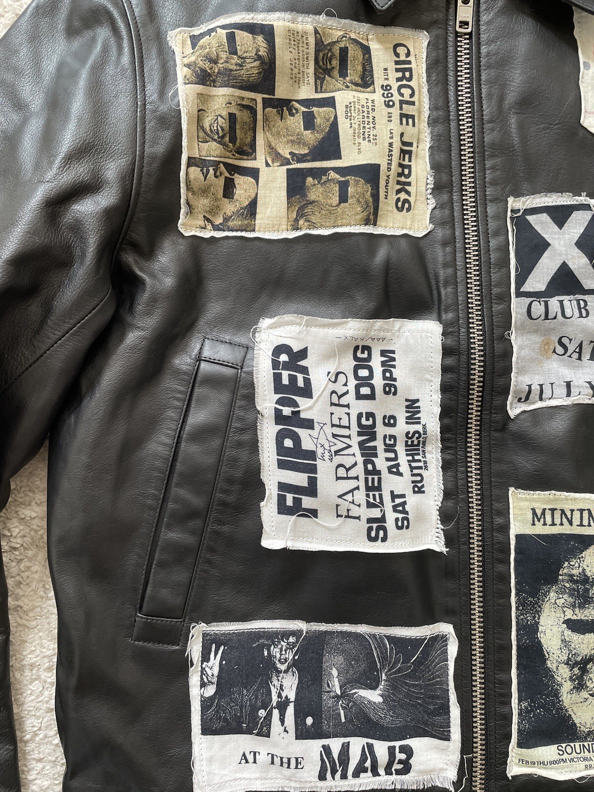 Sandro Paris Rare Punk Leather Jacket Sz M image 3