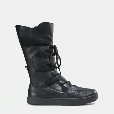 BÄR RUNA DAMEN Stiefel Langschaftstiefel Schneeschuhoptik schwarz 3013-100