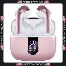 Wireless Bluetooth Earbuds with LED Power Display and 60H Playtime