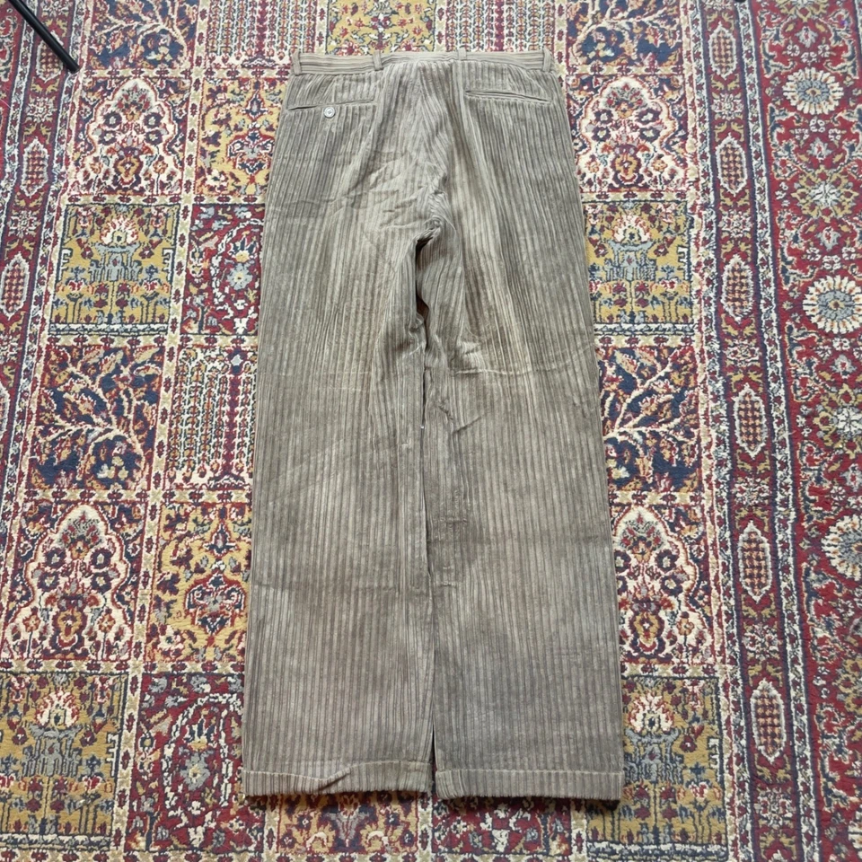 De colección Años 70 80 Nordstrom Clásico Ancho Gallena Pana Pantalones Marrón Suelto Puños 32 Foto 2 de 4