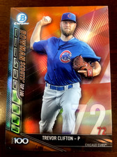 2017 Bowman Chrome Trevor Clifton Scouts Top 100 #BTP-72 Orange Refractor /25