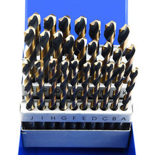 26-Piece Twist Drill Bit Set High Speed Steel M2 Jobber Length Fully Ground for