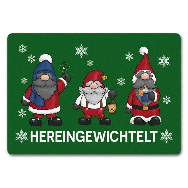 Hereingewichtelt Weihnachtswichtel FußMatte In 35X50 Cm Ohne Rand In GrüN-image