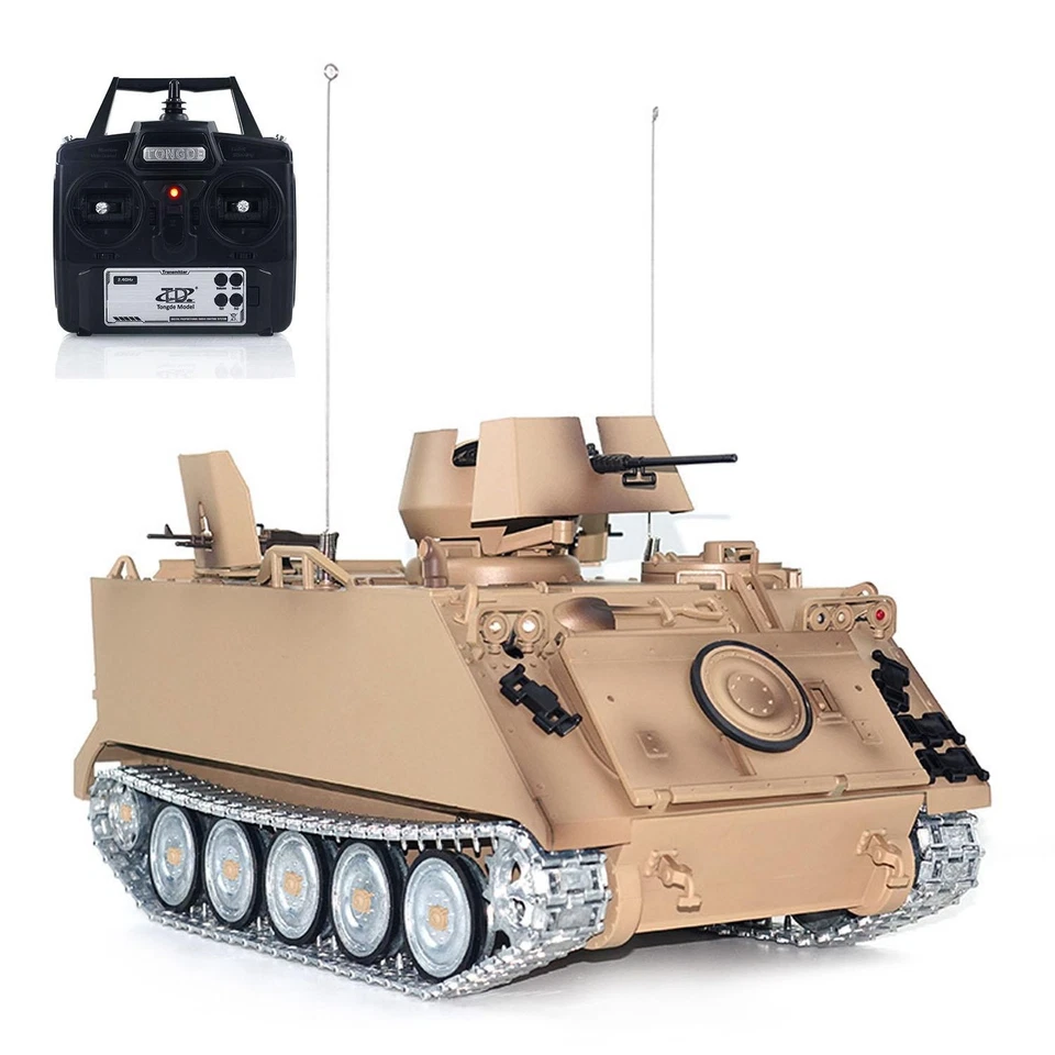 TD 1/16 Military RC Tank M113A1 360Rotation Infrared Metal Wheels Gearbox Smoke - Image 2 of 4