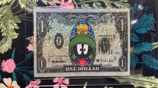 Looney Tunes Marvin the Martian One Dollar Prism Vintage Sticker 1997 -W301