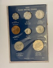 1972 Royal Mint Base metal Coins MALTA 8 coin set Vintage Cents & Mils