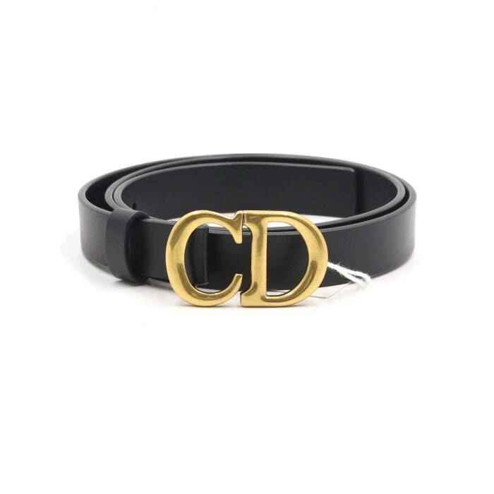 Ceinture femme Dior cuir noir logo CD selle B0042CWGH M900 132790123