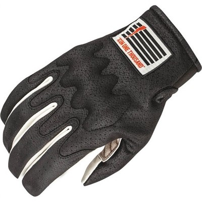Icon Airform Slabtown Vented Leather Motorcycle Gloves | Black