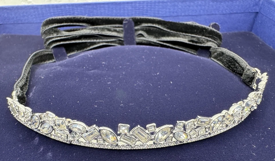 NEW Swarovski Henrietta Necklace Choker Clear Crystal Silver Plated Boxed - Image 4 of 4