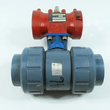 Asahi B79PFN Pneumatic Actuator W/ 2" Flanged Socket Slip Ball Valve