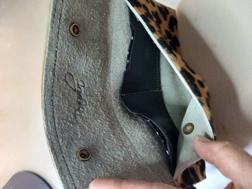 Beaudin LV Up Cycled Leopard Cowhide Leather Wristlet / Wallet (See Description - Picture 14 of 20