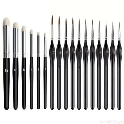 Miniature Trockenpinsel Set Kunststoff Nylon Handwerkskunst Hobby