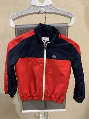 Lacoste Boys' Lettered Colorblock Lightweight Zip Jacket Size 8
