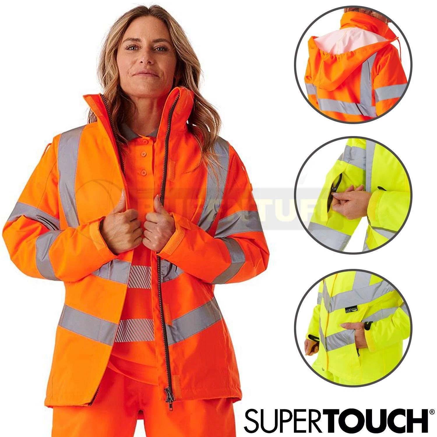 Hi Vis Padded Warm Jacket Womens Water Resistant Visibility Hooded Breathable
Opens in a new window 