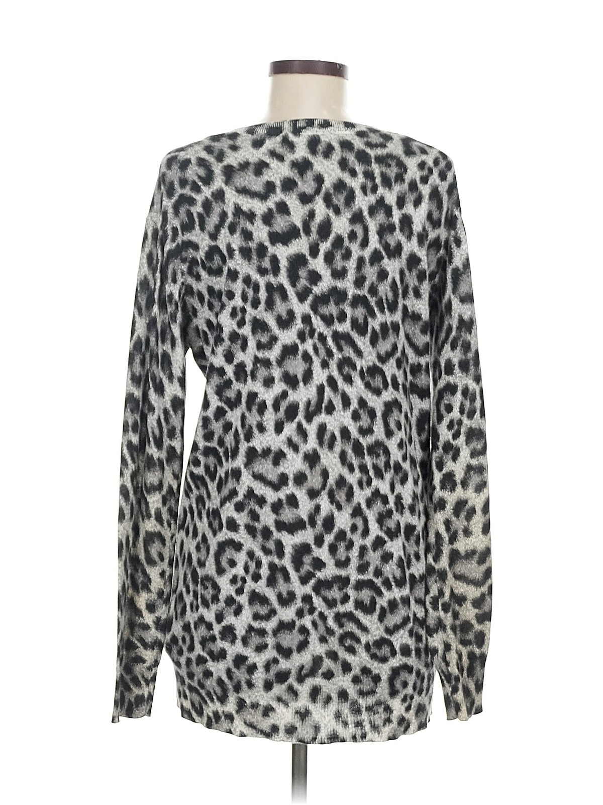 MICHAEL Michael Kors Women Silver Pullover Sweater M thumbnail 2