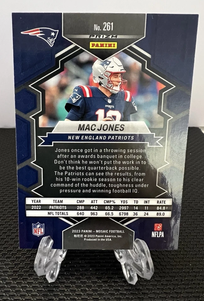 2023 Mosaic Mac Jones Honeycomb Prizm #261 Sp - Image 2 of 4