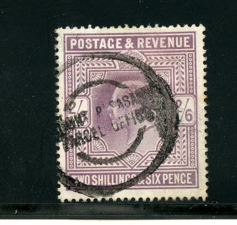 Great Britain #139 (G101) King Edward V II 2 sh 6 p lilac, Used, FVF,CV$150.00